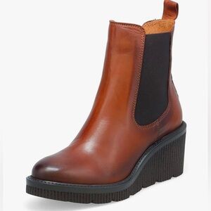 MIZ MOOZ Averie Chestn Leather Wedge Boot 40 9-9.5 NEW